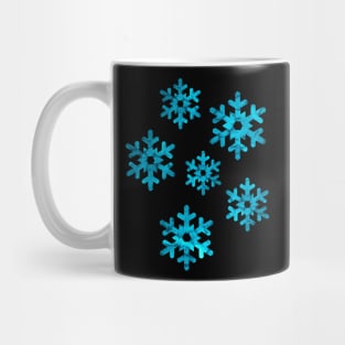 Watercolor Snowflakes (Aquamarine) Mug